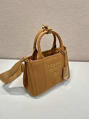 Prada Jardinière cotton canvas mini handbag size 22x15x13cm - 5