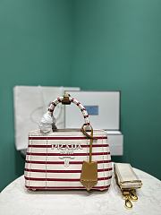 Prada Jardinière cotton canvas mini red handbag size 22x15x13cm - 1