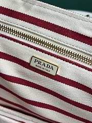 Prada Jardinière cotton canvas mini red handbag size 22x15x13cm - 3