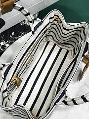 Prada Jardinière cotton canvas mini black handbag size 22x15x13cm - 5