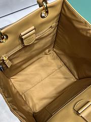 Prada Large Re-Nylon and leather tote bag brown size 23x28.5x15cm - 3