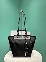 Prada Large Re-Nylon and leather tote bag black size 23x28.5x15cm  - 1