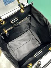 Prada Large Re-Nylon and leather tote bag black size 23x28.5x15cm  - 5