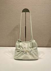 Prada Slouchy Lambskin Leather Shoulder white Bag size 25x17.5x11.5cm - 1