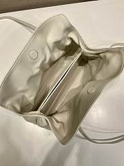 Prada Slouchy Lambskin Leather Shoulder white Bag size 25x17.5x11.5cm - 5