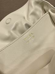 Prada Slouchy Lambskin Leather Shoulder white Bag size 25x17.5x11.5cm - 4