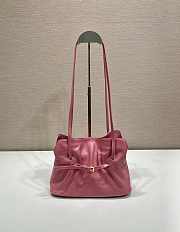 Prada Slouchy Lambskin Leather Shoulder pink Bag size 25x17.5x11.5cm - 1