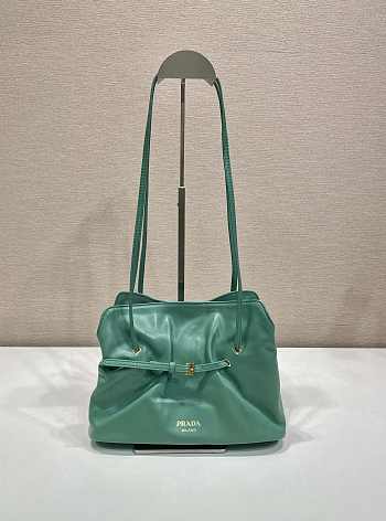 Prada Slouchy Lambskin Leather Shoulder green Bag size 25x17.5x11.5cm