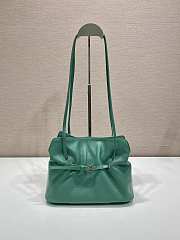 Prada Slouchy Lambskin Leather Shoulder green Bag size 25x17.5x11.5cm - 4