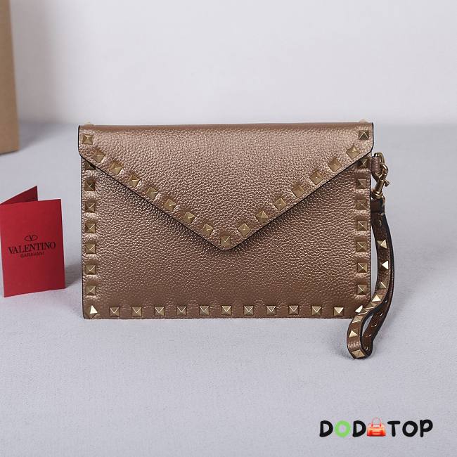 Valentino Garavani Rockstud Envelope Clutch Bag size 23x16x1cm - 1