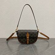 Celine FOLCO SHOULDER BAG IN Triomphe Canvas and Calfskin size 20x4.5x13cm - 1