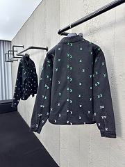LV Blason Gradient Embroidered Denim Coach Jacket  - 4