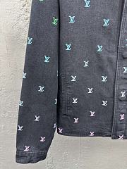 LV Blason Gradient Embroidered Denim Coach Jacket  - 2