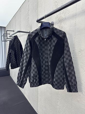 LV Flocked Damier Technical jacket black