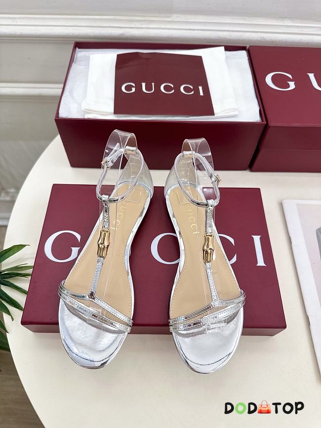 Gucci Women's sandal with bamboo silver  - 1