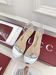 Gucci Women's sandal with bamboo silver  - 4