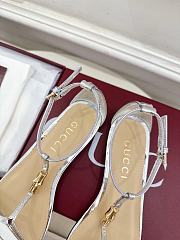 Gucci Women's sandal with bamboo silver  - 2