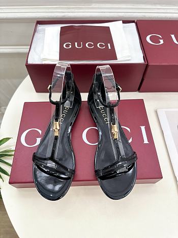 Gucci Women's sandal with bamboo black