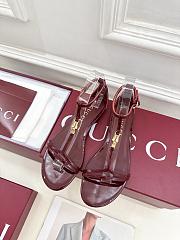 Gucci Women's sandal with bamboo red - 4