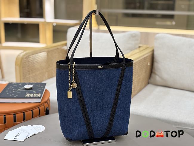 Chloe denim blue bag size 27x30x14 cm - 1