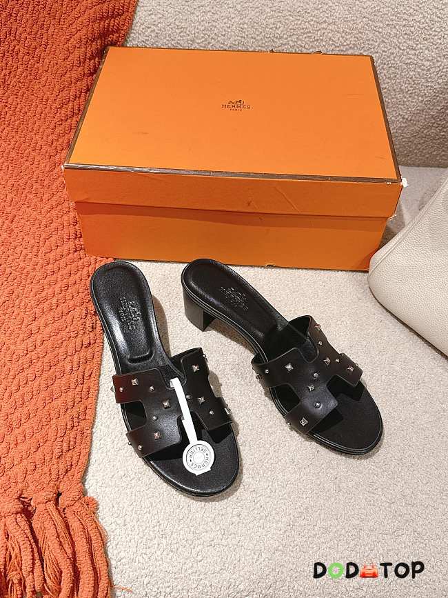 Hermes Oasis sandal black women - 1