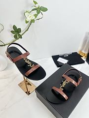 YSL sandals brown women  - 2