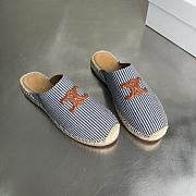 Celine Mule Leopard Printed Hairy Calfskin blue - 1