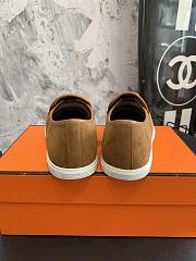 Hermes Suede loafers game kelly brown - Men  - 5