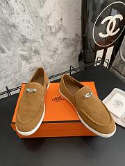 Hermes Suede loafers game kelly brown - Men  - 4