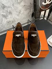 Hermes Suede loafers game kelly dark brown - Men  - 1