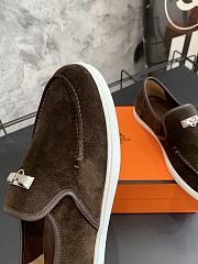 Hermes Suede loafers game kelly dark brown - Men  - 4