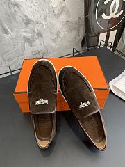 Hermes Suede loafers game kelly dark brown - Men  - 2