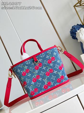 Louis Vuitton Neverfull cherry bag size 16x11x26cm