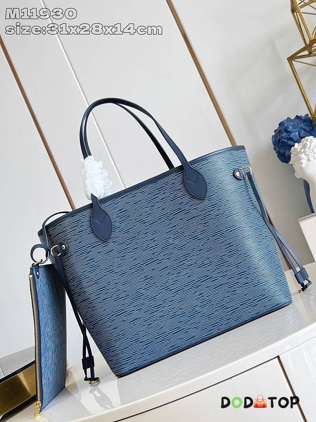 Louis Vuitton M13758 Neverful Denim Blue bag size 31 x 28 x 14cm  - 1