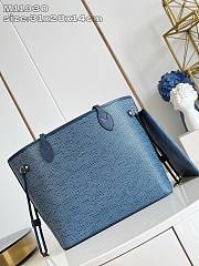 Louis Vuitton M13758 Neverful Denim Blue bag size 31 x 28 x 14cm  - 4