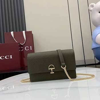 Gucci clutch bag green size 20x13x6cm
