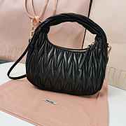 Miumiu black Wander Hobo Bag Size 25 x 18 x 7 cm - 2