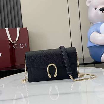 Gucci Dionysus wallet on chain black size 20x11.5x2.5cm