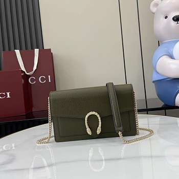 Gucci Dionysus wallet on chain green size 20x11.5x2.5cm