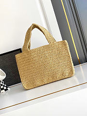 Valentino Garavani Viva Superstar Small Shopping Bag In Raffia size 26x18x7cm - 3