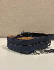Prada Re-Nylon triangle-logo shoulder bag blue size 11.5x17x4.5cm - 3