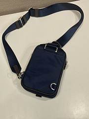 Prada Re-Nylon triangle-logo shoulder bag blue size 11.5x17x4.5cm - 2
