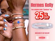 Hermes Kelly Diamond Bracelet In Platinum - Code Candace (25% off) - 1