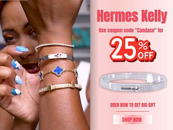 Hermes Kelly Diamond Bracelet In Platinum - Code Candace (25% off)