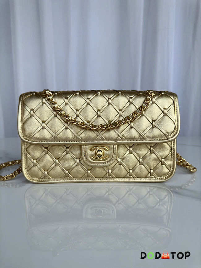 Chanel gold bag size 25X15X8 cm - 1