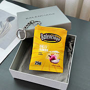 balenciaga keyring chips charm yellow - 1