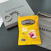 balenciaga keyring chips charm yellow - 4