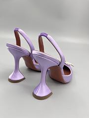 Amina Muaddi Begum satin slingback pumps 95mm - Lavender - 2