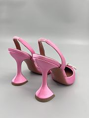 Amina Muaddi Begum satin slingback pumps 95mm - Hot pink - 5