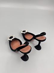 Amina Muaddi Begum satin slingback pumps 95mm - black - 4